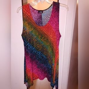 Jostar Slinky Point Hem Tunic Tank Top